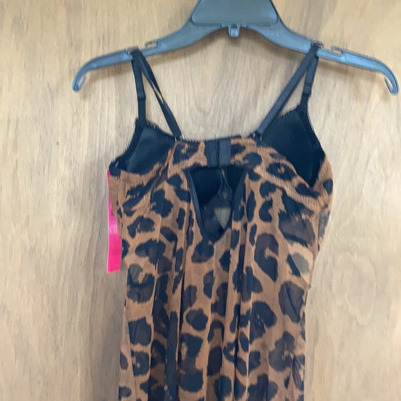 Relist 12/7 padded bust sheer animal print w lace detail & cut outs size M - Picture 13 of 17